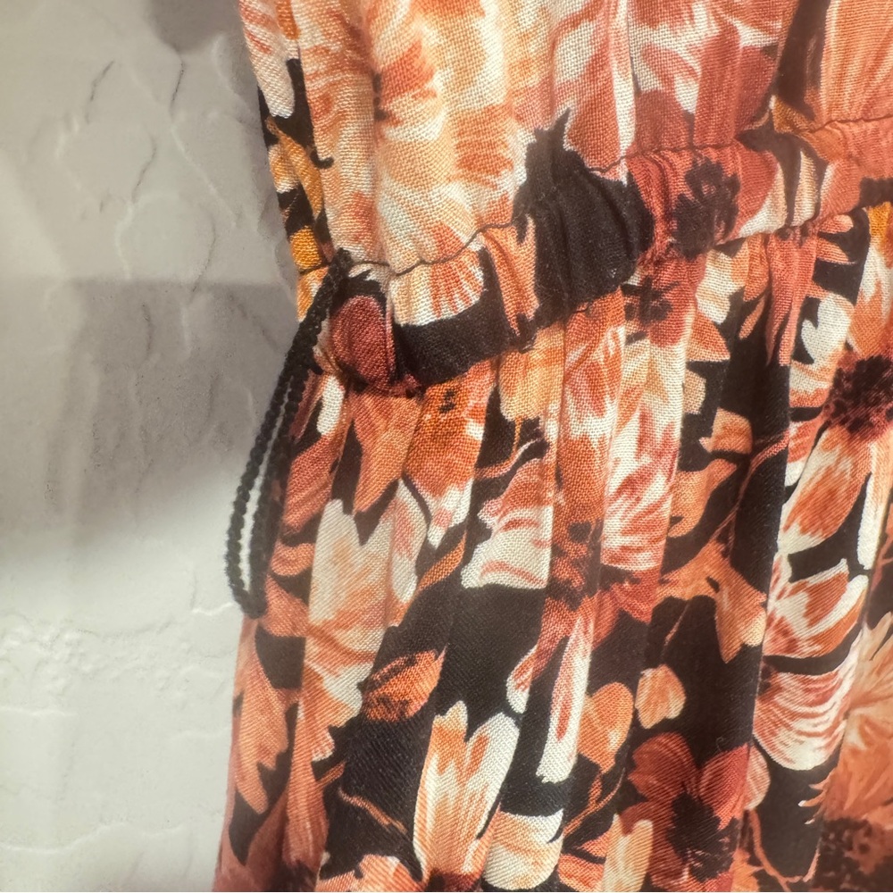 Rachel Parcell Floral Tiered Midi Dress Womens 6 Spring Easter Peasant - Picture 10 of 11